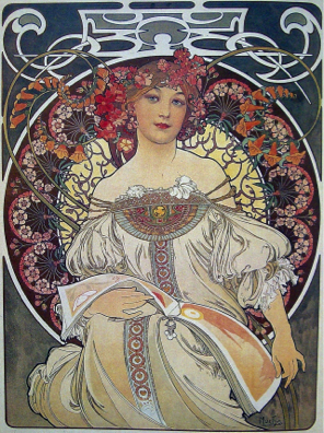 Dreaminess. Alphonse Mucha. 1897